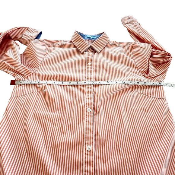 J. McLaughlin Orange Long Sleeve Button Down Shirt Size Medium - Picture 4 of 8